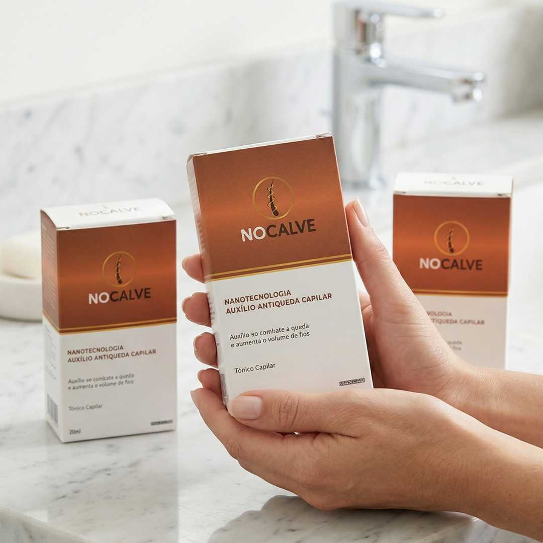 Tônico capilar No Calve da MaxLab para crescimento e interrupção da queda de cabelo.